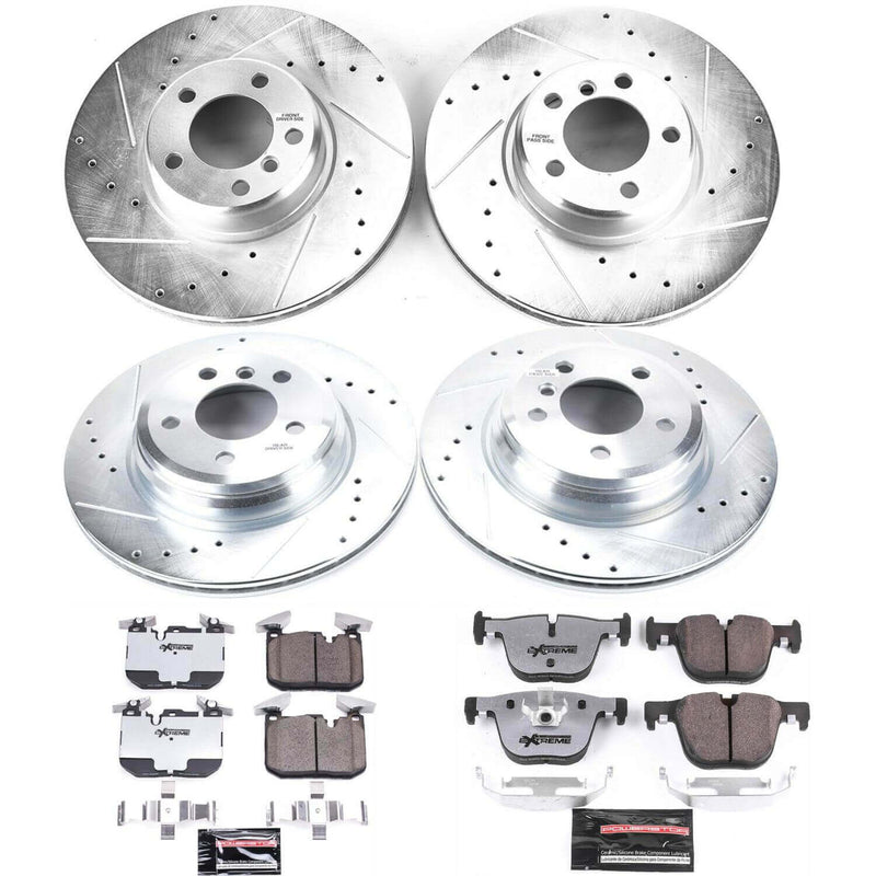Power Stop K6654-26 Z26 Street Warrior 1-Click Front And Rear Brake Kit for 2012-2020 BMW 328I product image