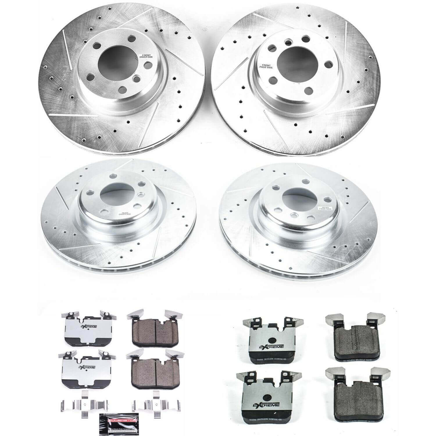Power Stop K6655-26 Z26 Street Warrior 1-Click Front And Rear Brake Kit for 2012-2021 BMW 228I product image