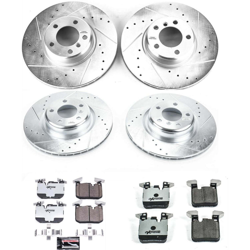 Power Stop K6655-26 Z26 Street Warrior 1-Click Front And Rear Brake Kit for 2012-2021 BMW 228I product image