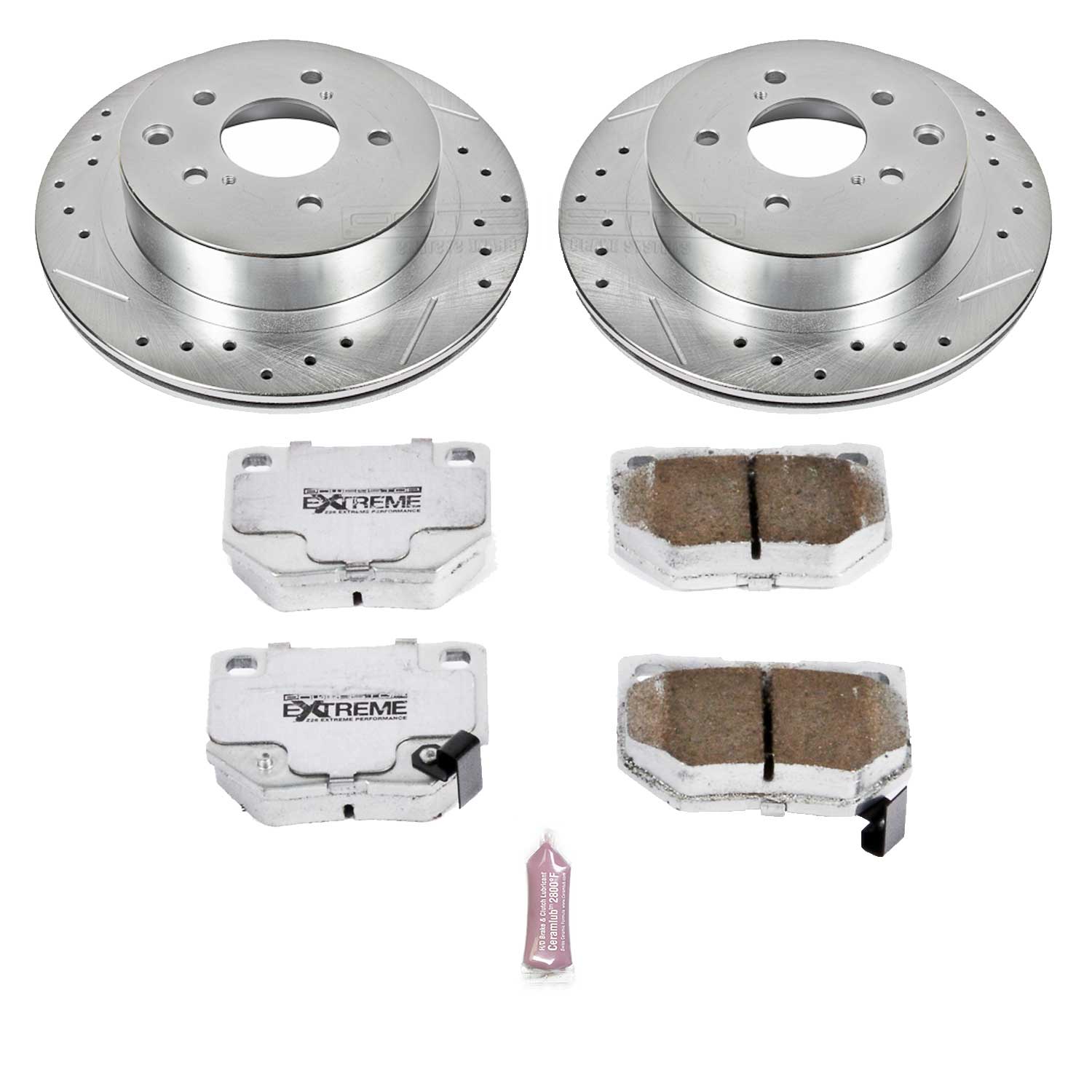 Power Stop K666-26 Z26 Extreme Street Warrior 1-Click Brake Kit (Rear) for 1989-1996 Nissan 300ZX product image