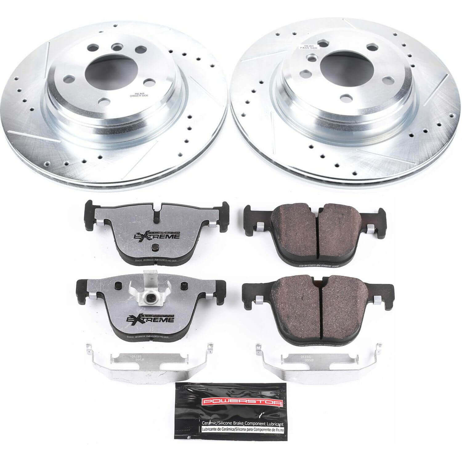 Power Stop K6667-26 Z26 Street Warrior 1-Click Rear Brake Kit for 2012-2020 BMW 328I product image