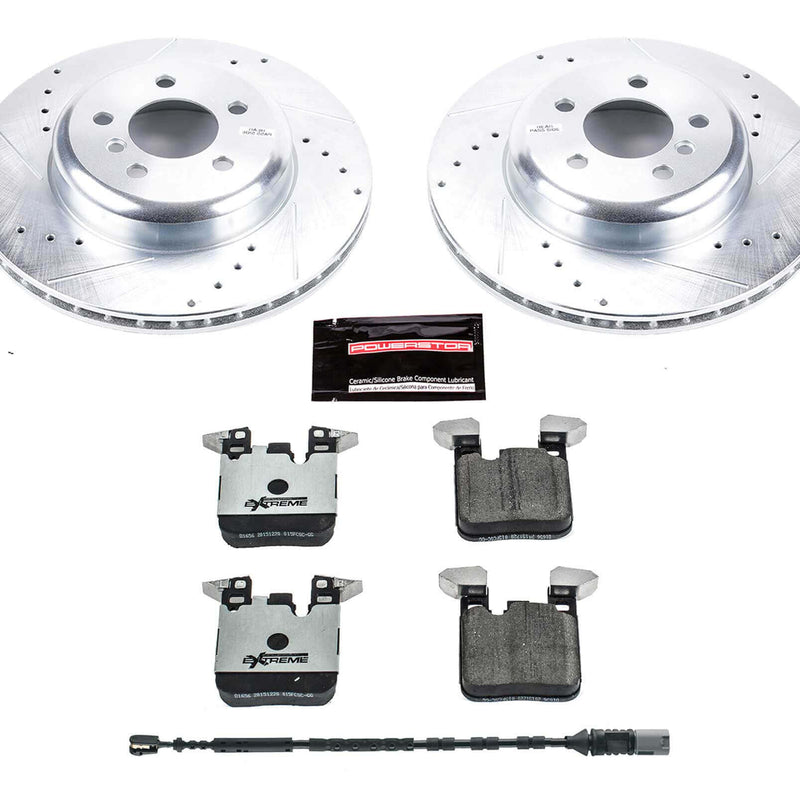 Power Stop K6672-26 Z26 Street Warrior 1-Click Drilled And Slotted Rear Brake Kit for 2012-2020 BMW 320I Xdrive product image