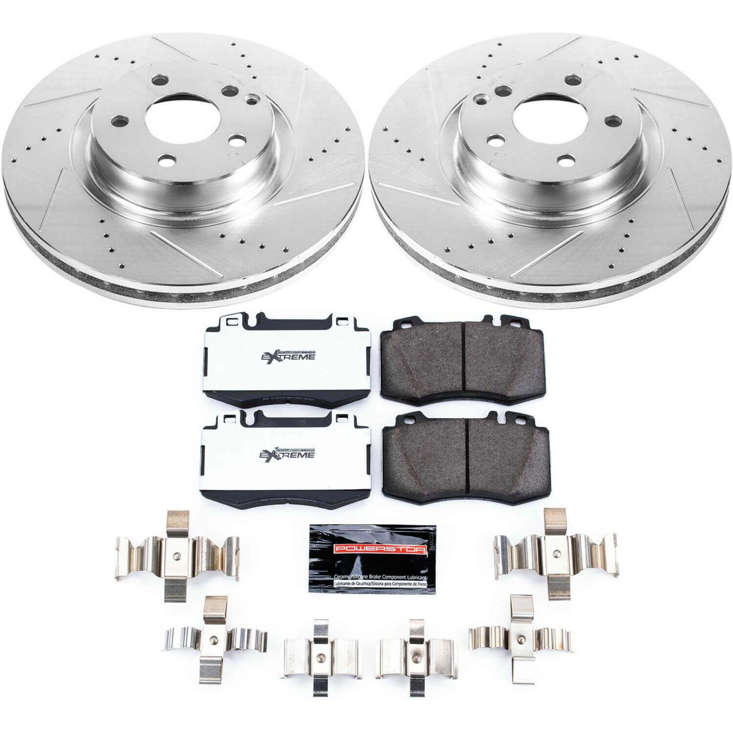 Power Stop K6752-26 Z26 Street Warrior 1-Click Front Brake Kit for 2007-2012 Mercedes-Benz E550 product image
