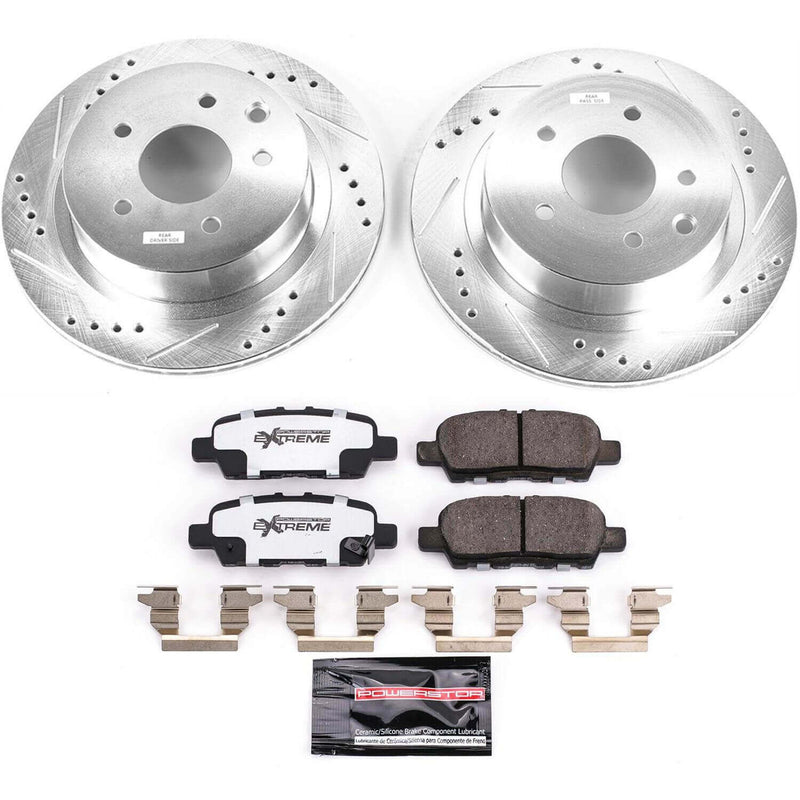 Power Stop K6761-26 Z26 Street Warrior 1-Click Rear Brake Kit for 2011-2025 Nissan Leaf product image