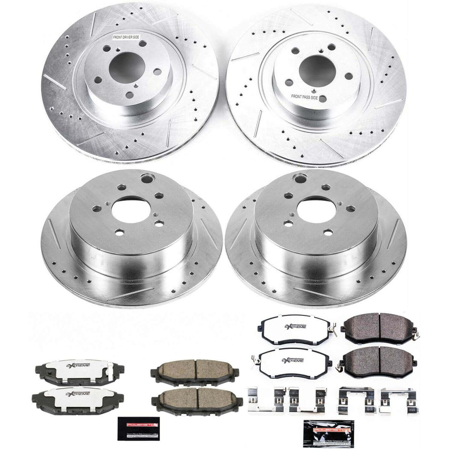 Power Stop K6762-26 Z26 Street Warrior 1-Click Front And Rear Brake Kit for 2013-2018 Subaru Forester product image