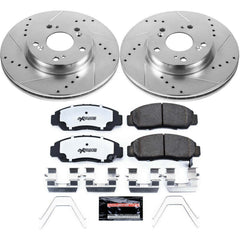 Power Stop K6766-26 Z26 Street Warrior 1-Click Front Brake Kit for 2012-2015 Honda Civic Gx product image