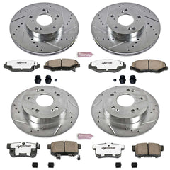 Power Stop K6781-26 Z26 Extreme Street Warrior 1-Click Brake Kit (Front And Rear) for 2013-2015 Acura Ilx product image