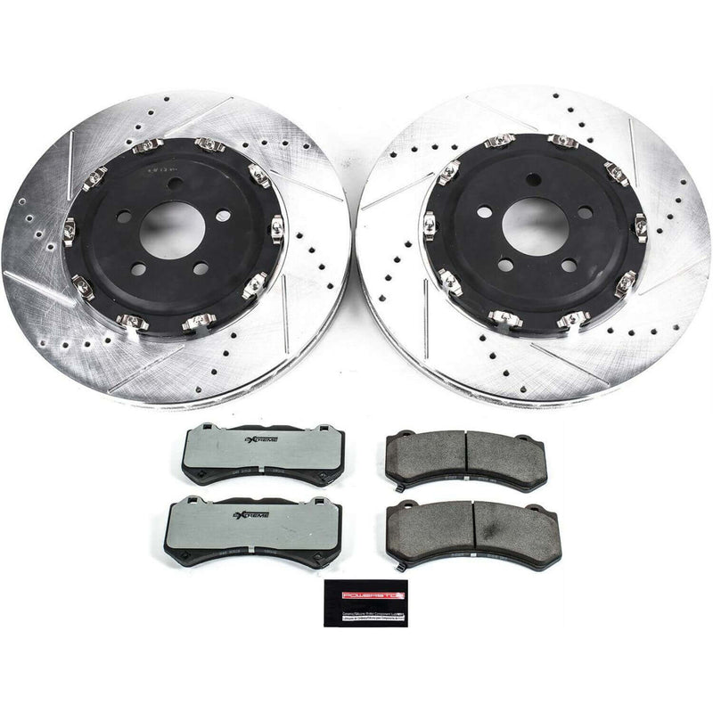 Power Stop K6795-26 Z26 Street Warrior 1-Click Drilled And Slotted Front Brake Kit for 2015-2020 Dodge Challenger SRT 392 SRT product image