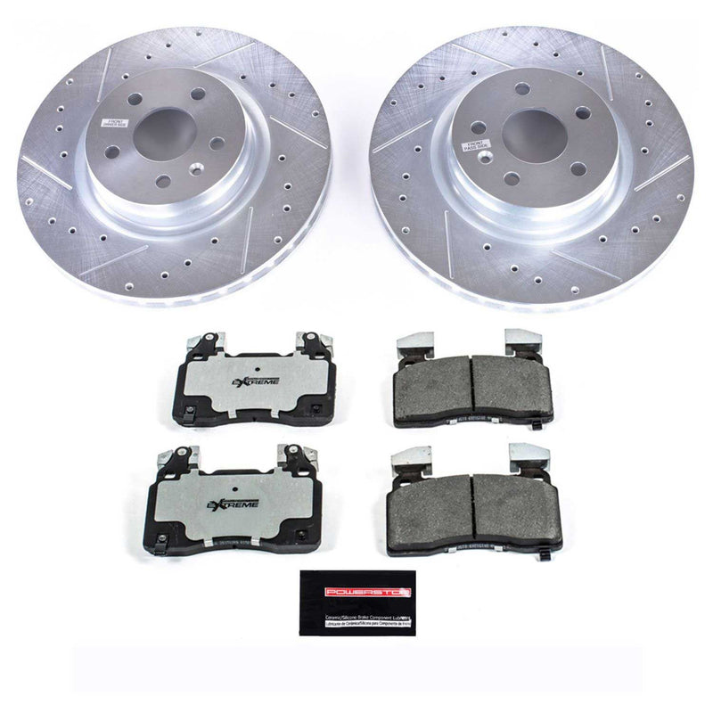 Power Stop K6798-26 Z26 Street Warrior 1-Click Front Pad And Rotor Kit for 2012-2021 Tesla Model S product image