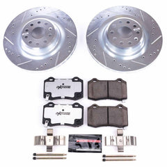 Power Stop K6799-26 Z26 Street Warrior 1-Click Rear Pad And Rotor Kit for 2012-2021 Tesla Model S product image