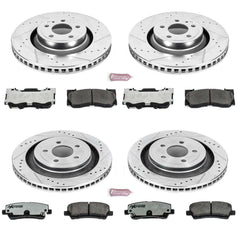 Power Stop K6805-26 Z26 Extreme Street Warrior 1-Click Brake Kit (Front And Rear) for 2015 Ford Mustang Ecoboost, Ecoboost Premium, GT, GT 50 Years Limited Edition, GT Premium product image