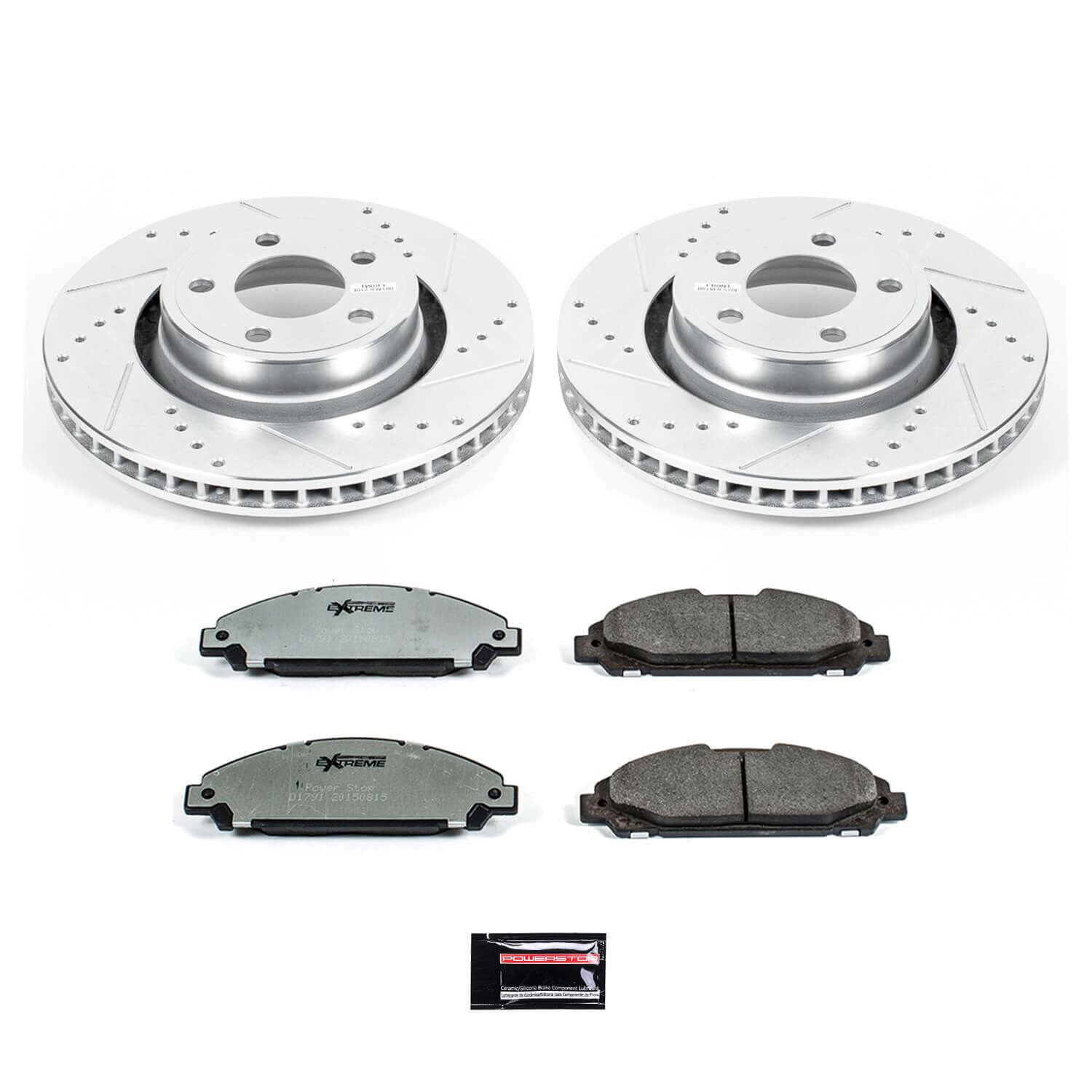 Power Stop K6809-26 Z26 Extreme Street Warrior 1-Click Brake Kit (Front) for 2015-2020 Ford Mustang Ecoboost Ecoboost product image