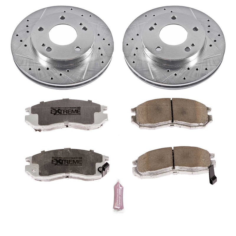 Power Stop K681-26 Z26 Extreme Street Warrior 1-Click Brake Kit (Front) for 1990-2005 Chrysler Sebring product image