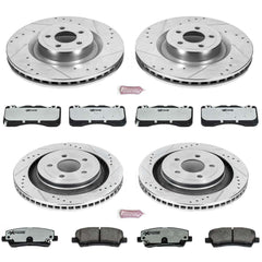 Power Stop K6810-26 Z26 Extreme Street Warrior 1-Click Brake Kit (Front And Rear) for 2015-2023 Ford Mustang product image