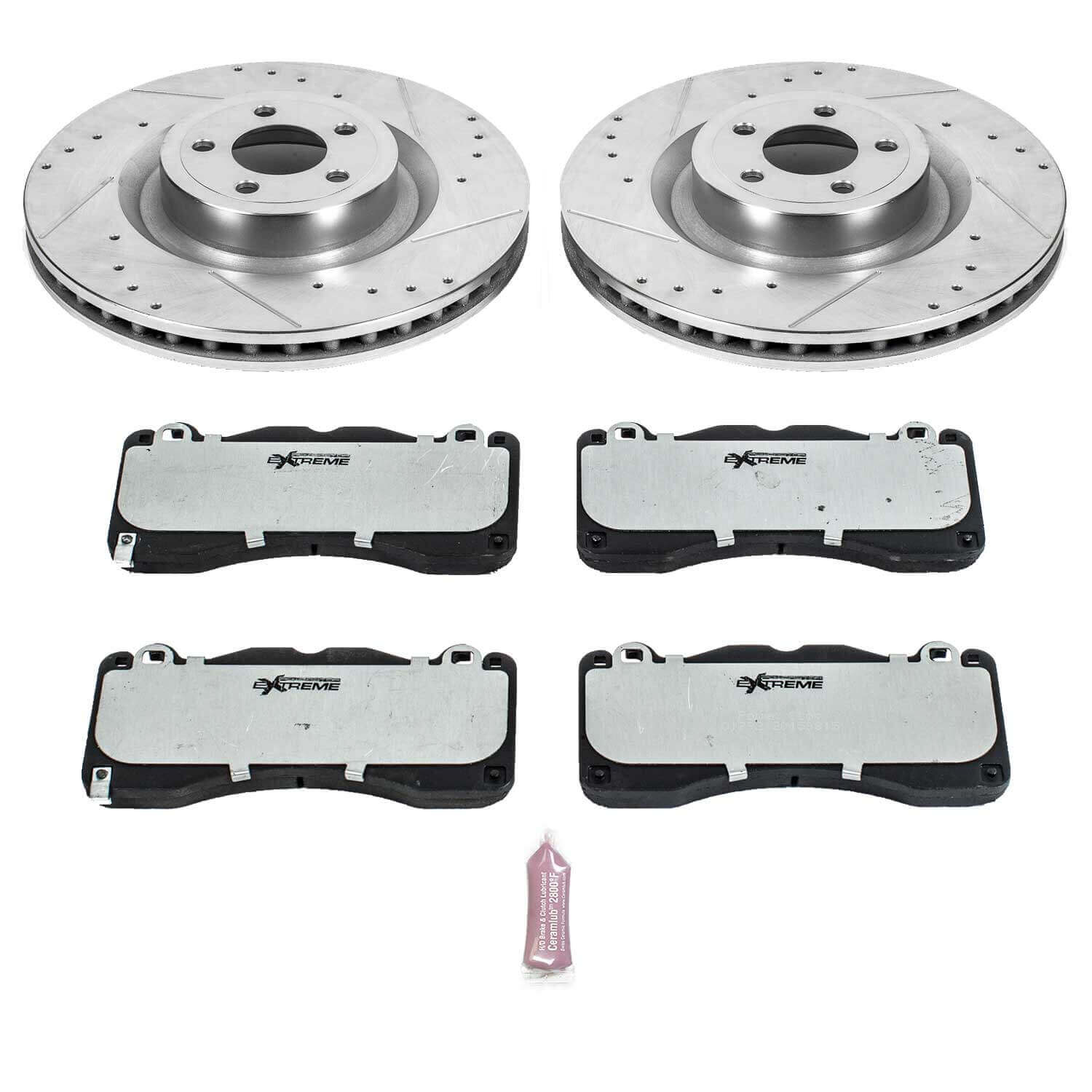 Power Stop K6811-26 Z26 Extreme Street Warrior 1-Click Brake Kit (Front) for 2015-2023 Ford Mustang product image