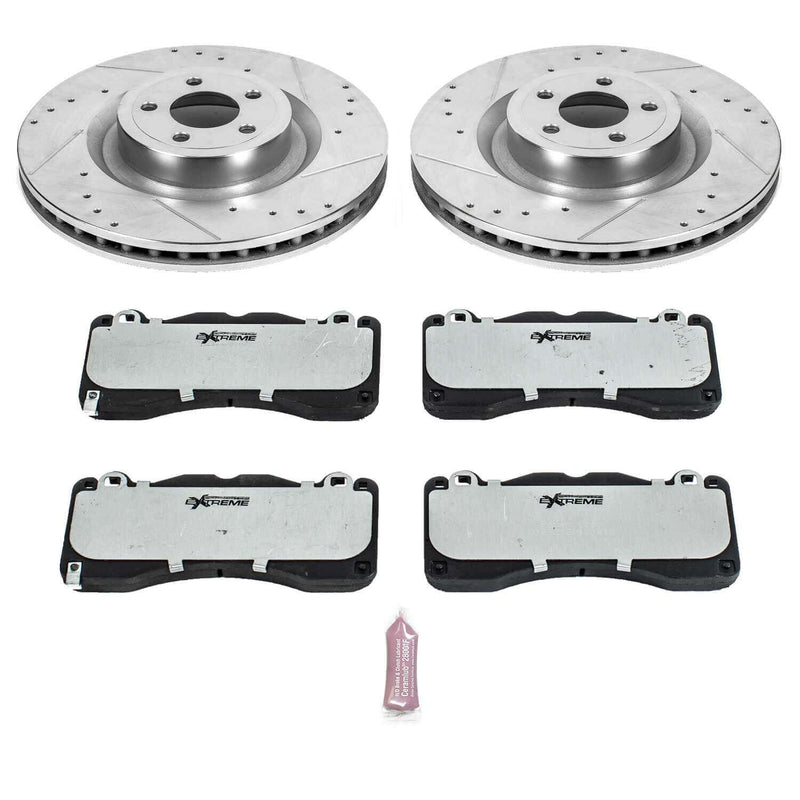 Power Stop K6811-26 Z26 Extreme Street Warrior 1-Click Brake Kit (Front) for 2015-2023 Ford Mustang product image