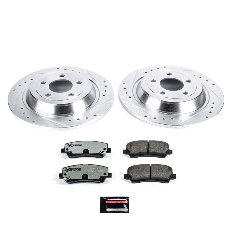 Power Stop K6813-26 Z26 Extreme Street Warrior 1-Click Brake Kit (Rear) for 2015-2023 Ford Mustang Ecoboost Ecoboost product image