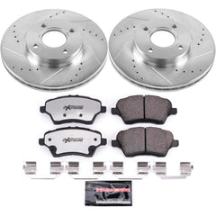 Power Stop K6818-26 Z26 Street Warrior 1-Click Front Brake Kit for 2014-2019 Ford Fiesta Rear Disc product image