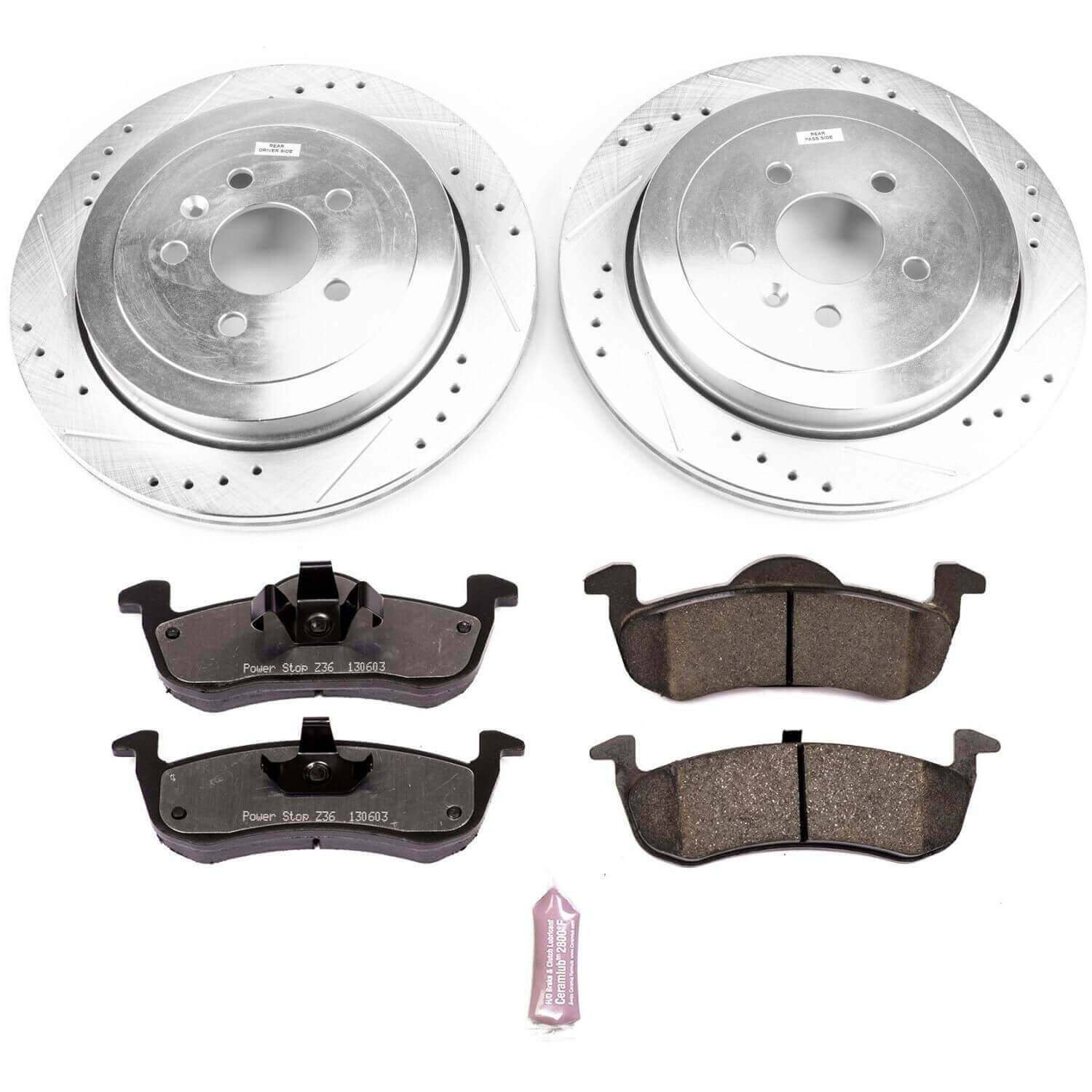 Power Stop K6819-36 Z36 Severe-Duty Truck And Tow 1-Click Rear Pad And Rotor Kit for 2013-2019 Lincoln Mkt product image