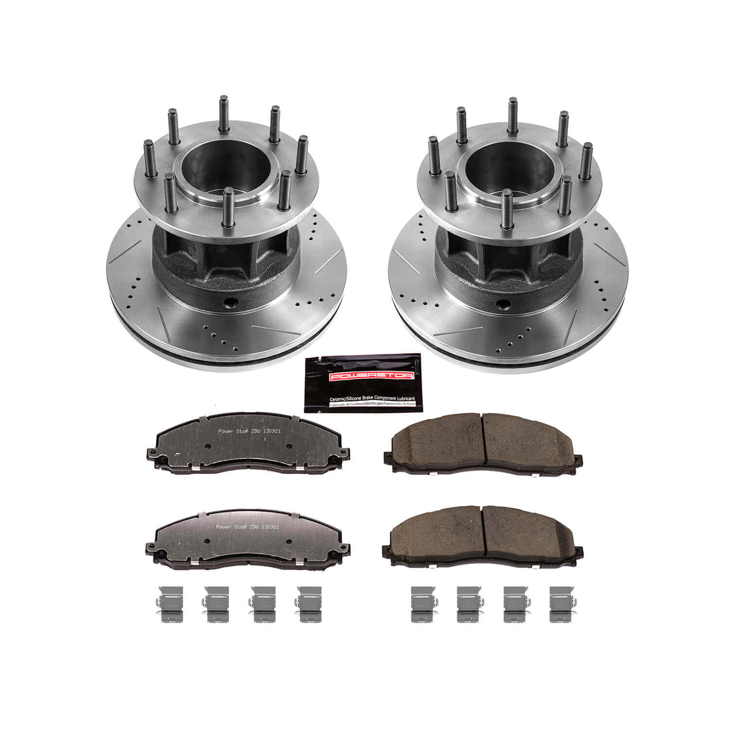Power Stop K6823-36 Z36 Severe-Duty Truck And Tow 1-Click Drilled And Slotted Front Brake Kit for 2013-2016 Ford F-350 Super Duty product image