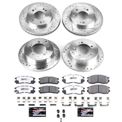 Power Stop K683-26 Z26 Extreme Street Warrior 1-Click Brake Kit (Front And Rear) for 1994-2000 Chrysler Sebring product image