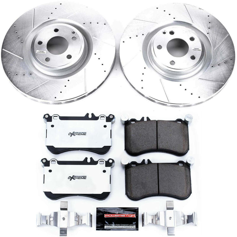 Power Stop K6886-26 Z26 Street Warrior 1-Click Front Brake Kit for 2012-2018 Mercedes-Benz CLS550 product image