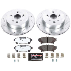 Power Stop K6928-26 Z26 Street Warrior 1-Click Rear Pad And Rotor Kit for 2014-2015 Lexus IS250 C product image
