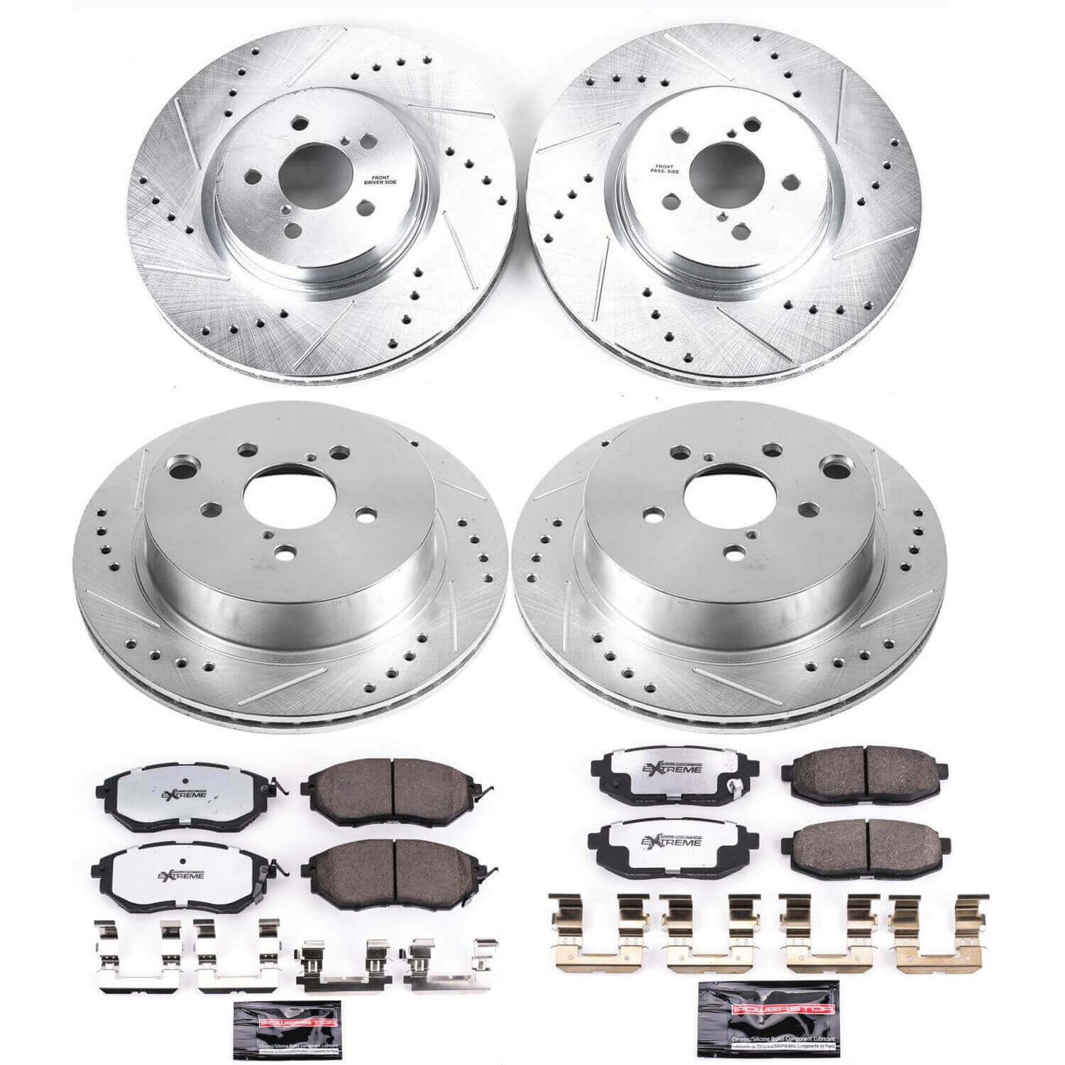 Power Stop K6931-26 Z26 Street Warrior 1-Click Front And Rear Brake Kit for 2014-2018 Subaru Forester product image