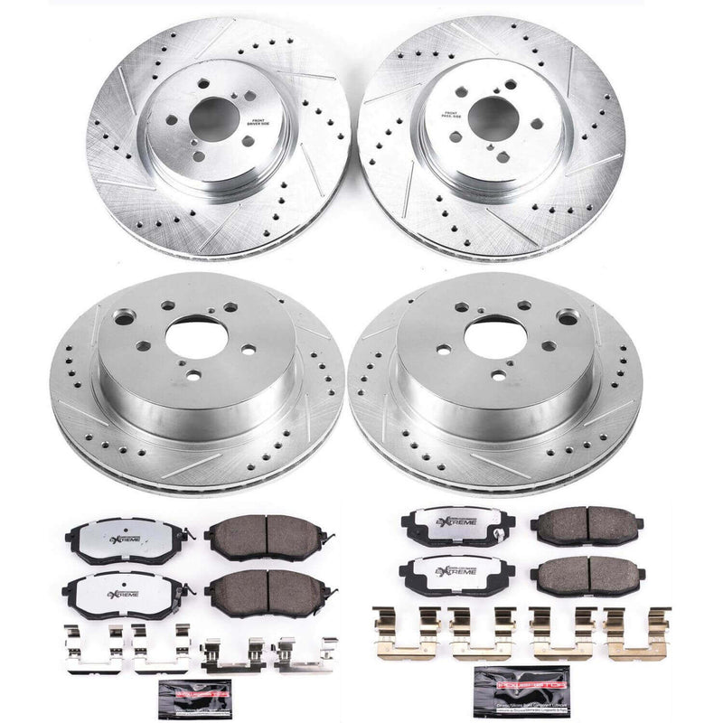 Power Stop K6931-26 Z26 Street Warrior 1-Click Front And Rear Brake Kit for 2014-2018 Subaru Forester product image