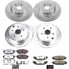 Power Stop K6932-26 Z26 Street Warrior 1-Click Front And Rear Brake Kit for 2015-2021 Subaru Wrx product image