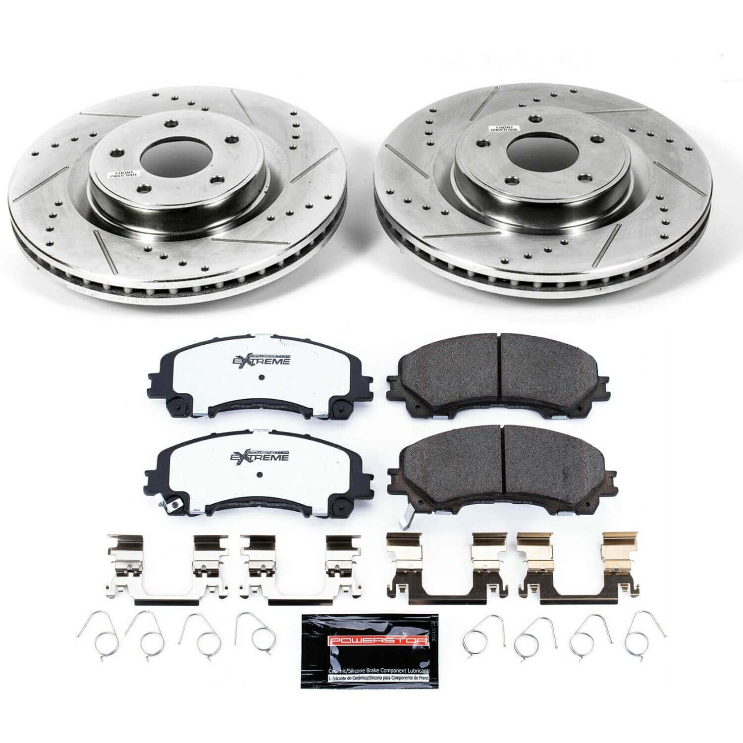 Power Stop K6944-26 Z26 Street Warrior 1-Click Front Brake Kit for 2014-2024 INFINITI Q50 product image