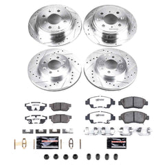 Power Stop K695-26 Z26 Extreme Street Warrior 1-Click Brake Kit (Front And Rear) for 1994-1997 Honda Civic Del Sol Vtec product image