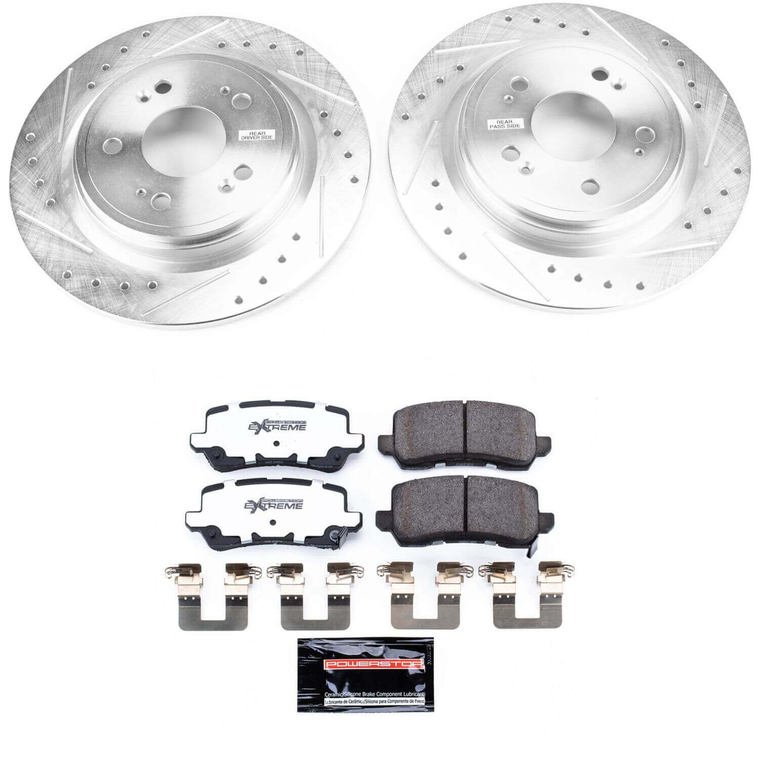 Power Stop K6952-26 Z26 Street Warrior 1-Click Rear Brake Kit for 2014-2020 Acura Rlx product image