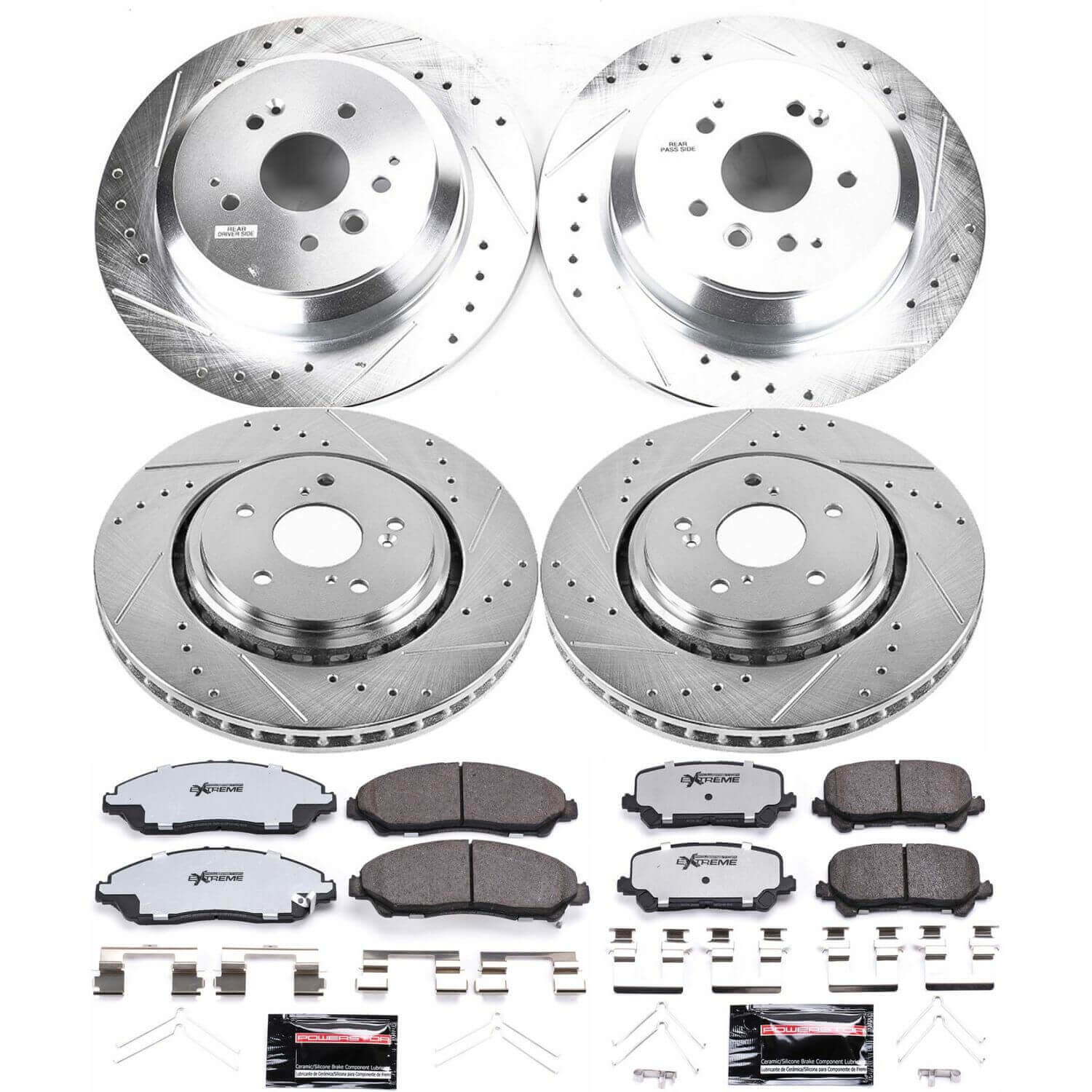 Power Stop K6956-36 Z36 Severe-Duty Truck And Tow 1-Click Front And Rear Brake Kit for 2014-2016 Acura MDX product image