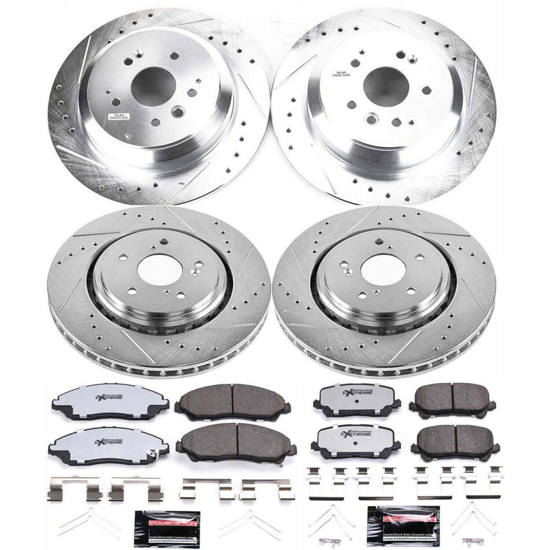 Power Stop K6956-36 Z36 Severe-Duty Truck And Tow 1-Click Front And Rear Brake Kit for 2014-2016 Acura MDX product image