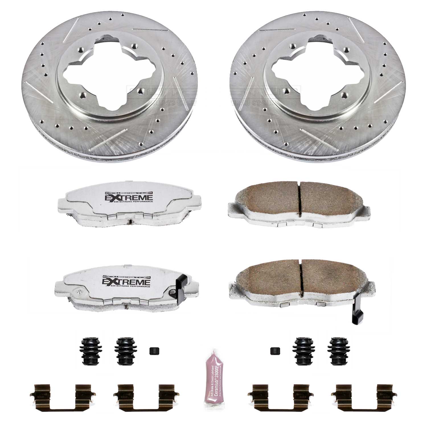 Power Stop K697-26 Z26 Extreme Street Warrior 1-Click Brake Kit (Front) for 1990-1997 Acura Cl product image