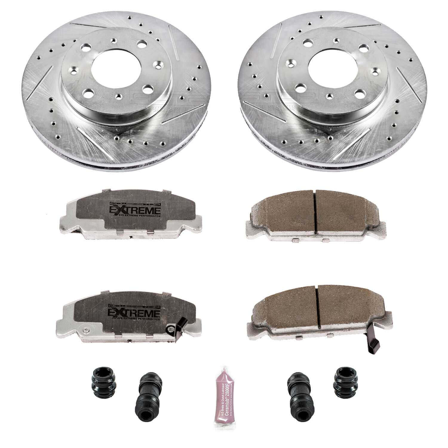 Power Stop K699-26 Z26 Extreme Street Warrior 1-Click Brake Kit (Front) for 1990-2000 Honda Civic product image