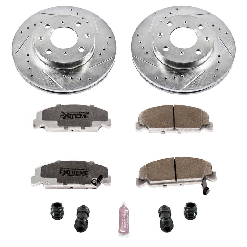 Power Stop K699-26 Z26 Extreme Street Warrior 1-Click Brake Kit (Front) for 1990-2000 Honda Civic product image