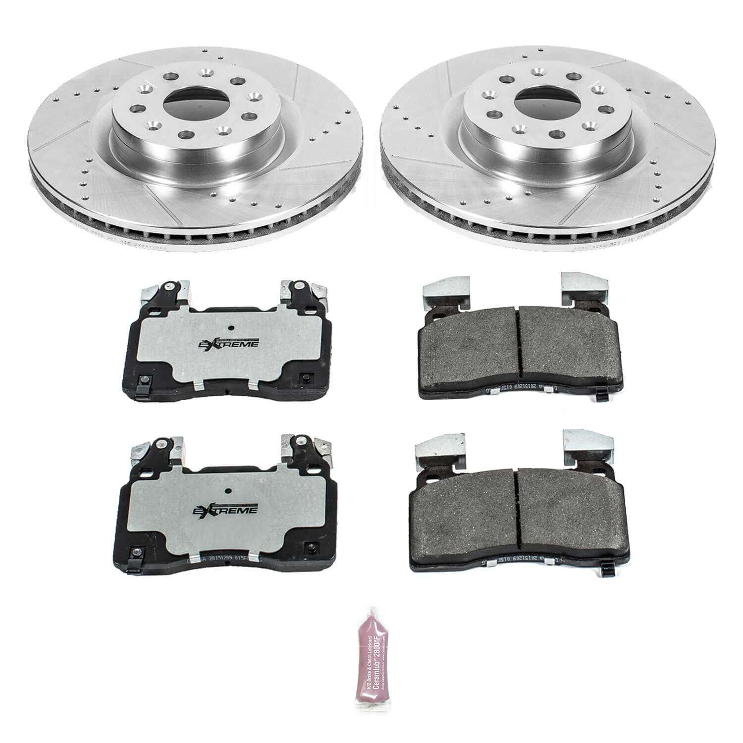 Power Stop K6998-26 Z26 Extreme Street Warrior 1-Click Brake Kit (Front) for 2014-2023 Cadillac Cts Vsport Vsport product image