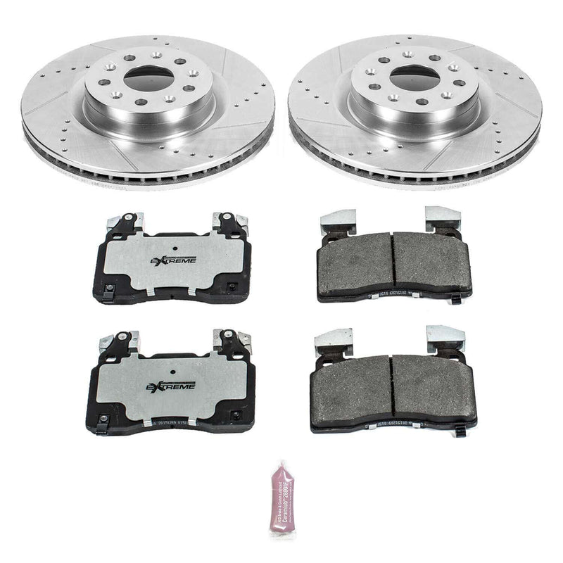 Power Stop K6998-26 Z26 Extreme Street Warrior 1-Click Brake Kit (Front) for 2014-2023 Cadillac Cts Vsport Vsport product image