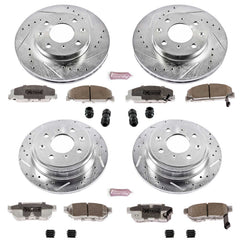 Power Stop K700-26 Z26 Extreme Street Warrior 1-Click Brake Kit (Front And Rear) for 1992-1997 Honda Civic product image