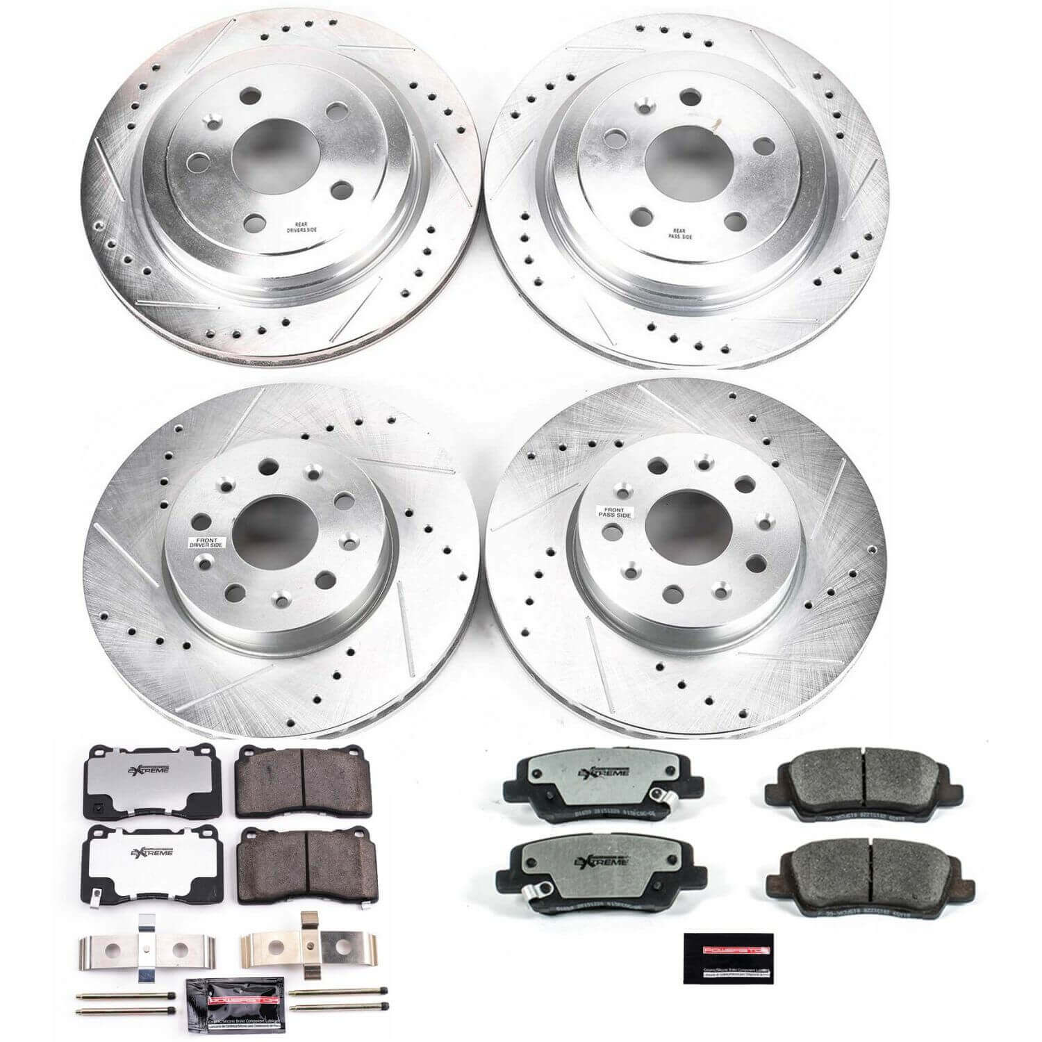 Power Stop K7000-26 Z26 Street Warrior 1-Click Front And Rear Brake Kit for 2014-2018 Cadillac Cts product image