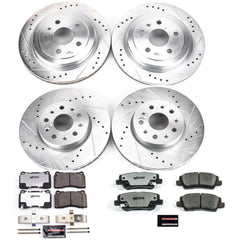Power Stop K7000-26 Z26 Street Warrior 1-Click Front And Rear Brake Kit for 2014-2018 Cadillac Cts product image