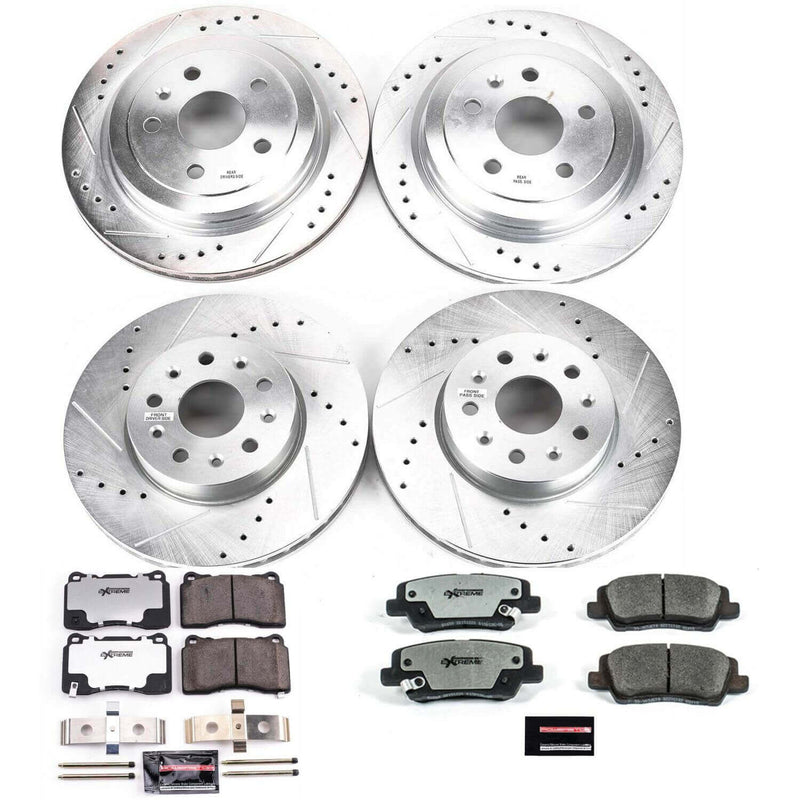 Power Stop K7000-26 Z26 Street Warrior 1-Click Front And Rear Brake Kit for 2014-2018 Cadillac Cts product image