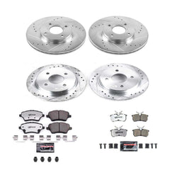 Power Stop K7002-26 Front And Rear Z26 Street Warrior 1-Click Pad And Rotor Kit for 2014-2019 Ford Fiesta Rear Disc product image