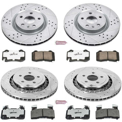 Power Stop K7006-26 Z26 Extreme Street Warrior 1-Click Brake Kit (Front And Rear) for 2015-2017 Chevrolet SS product image
