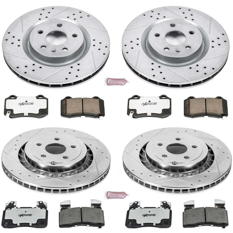 Power Stop K7006-26 Z26 Extreme Street Warrior 1-Click Brake Kit (Front And Rear) for 2015-2017 Chevrolet SS product image