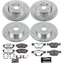 Power Stop K7028-26 Z26 Street Warrior 1-Click Front And Rear Brake Kit for 2015-2021 Subaru Legacy 3.6R product image