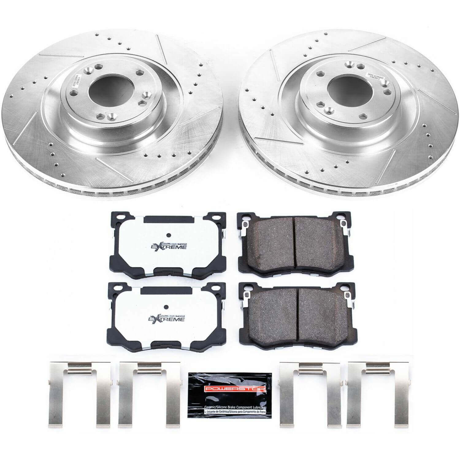 Power Stop K7030-26 Z26 Street Warrior 1-Click Front Brake Kit for 2015-2017 Hyundai Genesis product image