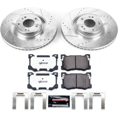 Power Stop K7030-26 Z26 Street Warrior 1-Click Front Brake Kit for 2015-2017 Hyundai Genesis product image